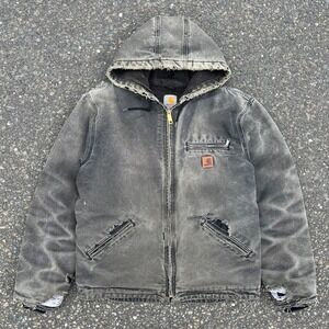 Carhartt Jackets Coats Vintage Crazy Faded Carhartt Hooded
